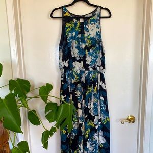World Market Floral maxi dress with lace back Size L/XL